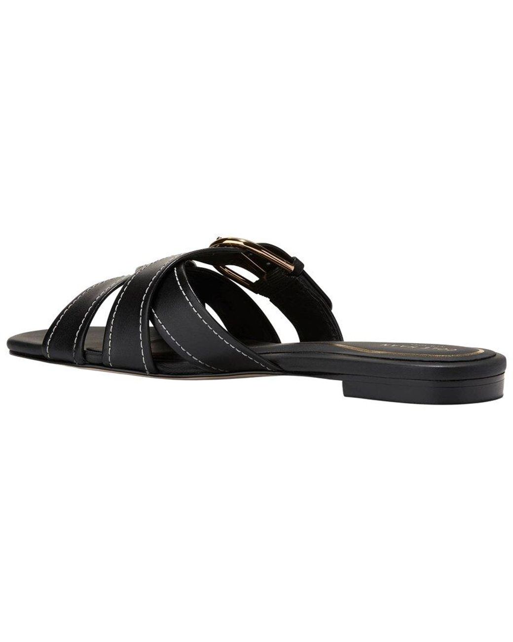 Cole Haan Black Velma Buckle Leather Sandal