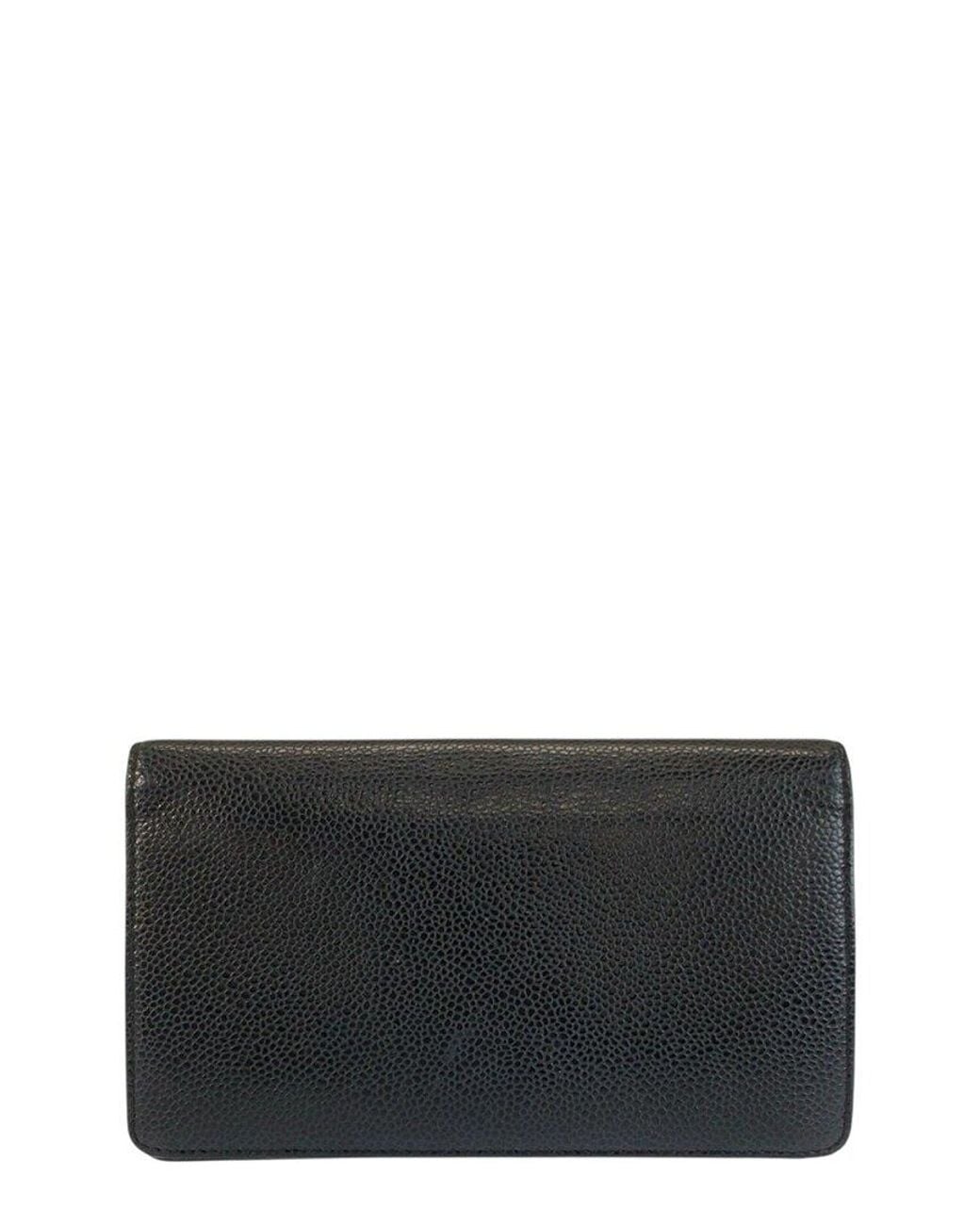 Chanel Black Calfskin Long Wallet (authentic Pre-loved)
