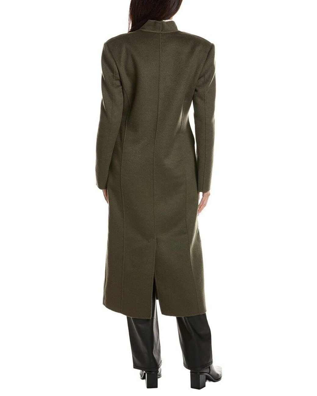 Lamarque Green Double Face Wool-Blend Coat