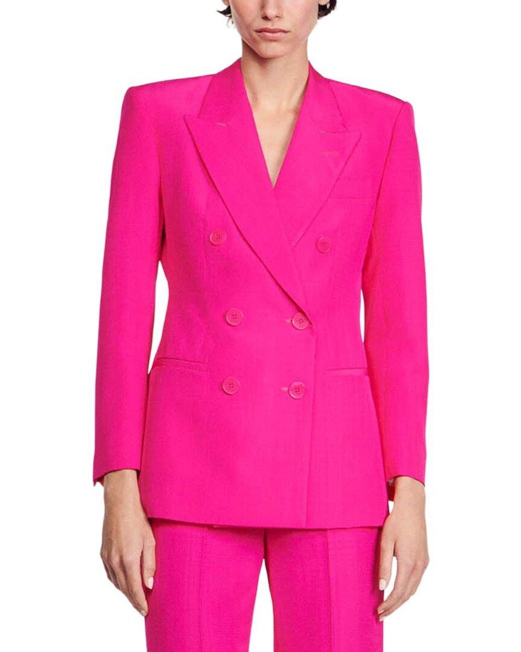 Sandro Pink Jenifer Blazer
