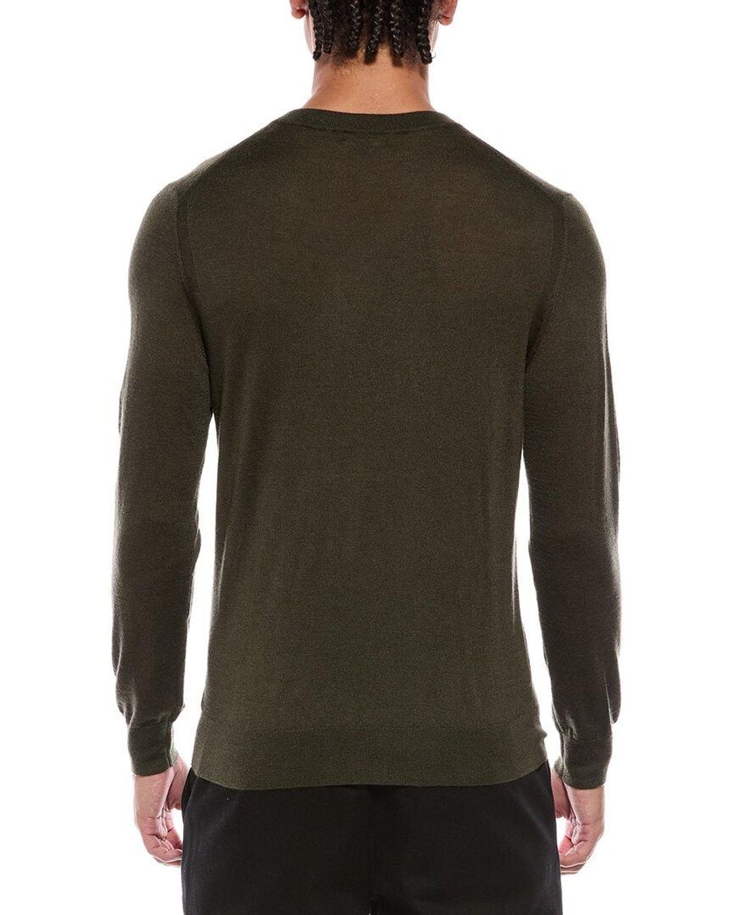 N.Peal Cashmere Green Covent Fine Gauge Cashmere & Silk-Blend Round Neck Sweater for men