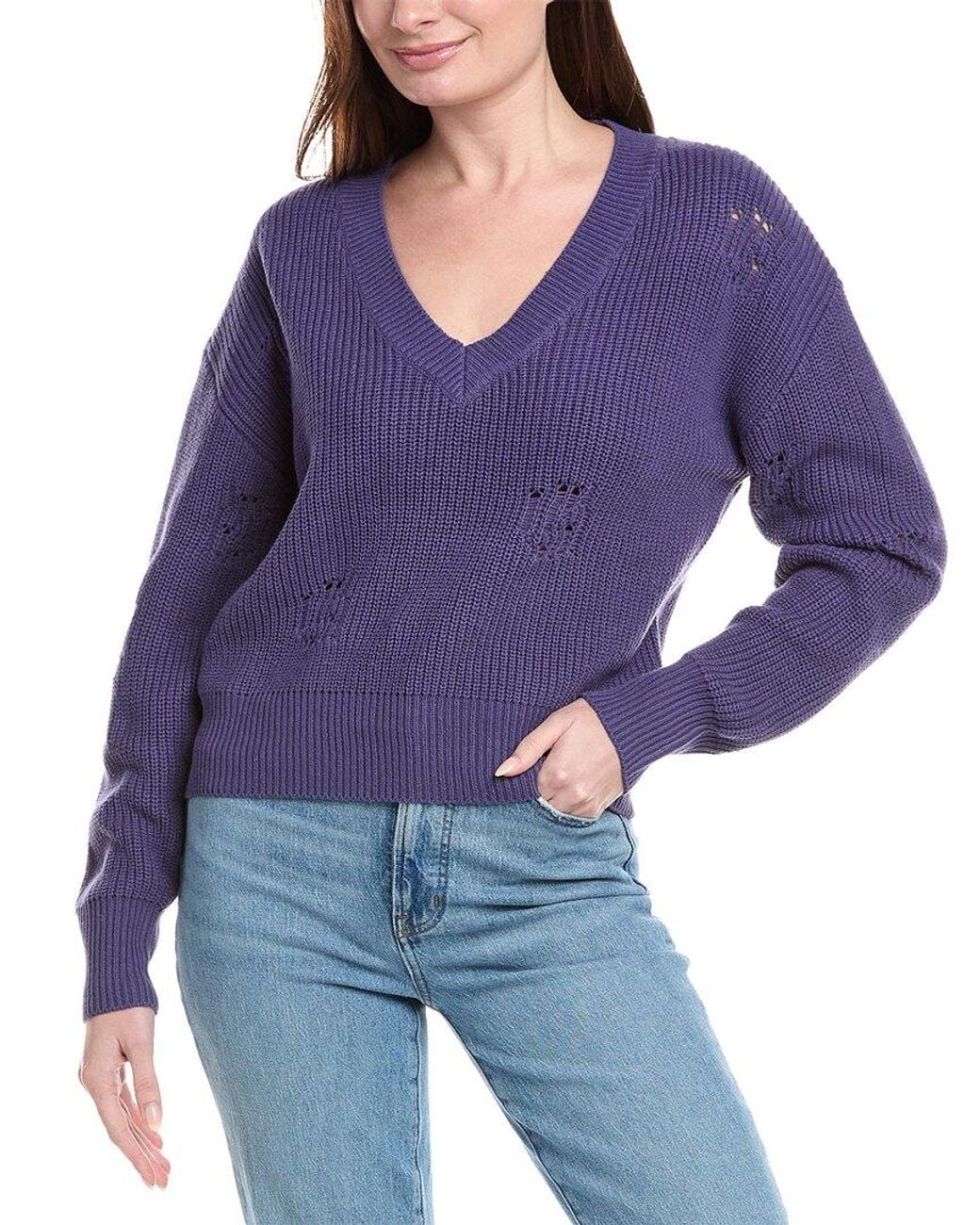 LaBiz Purple Lalamia V-Neck Sweater