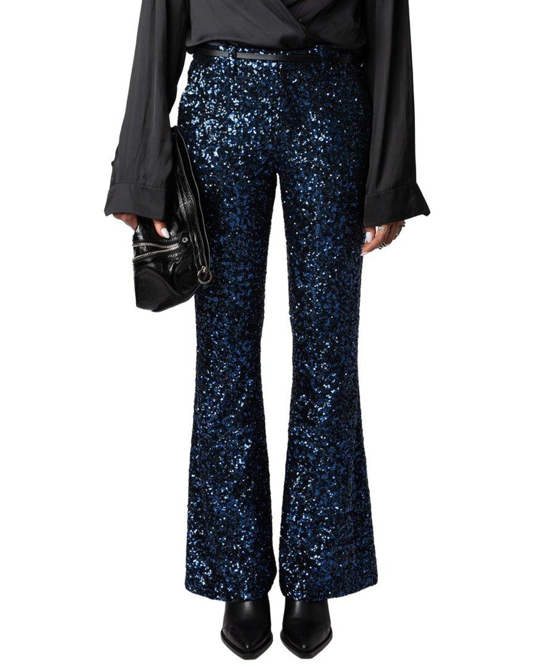 Zadig & Voltaire Blue Prevy Sequins Pant