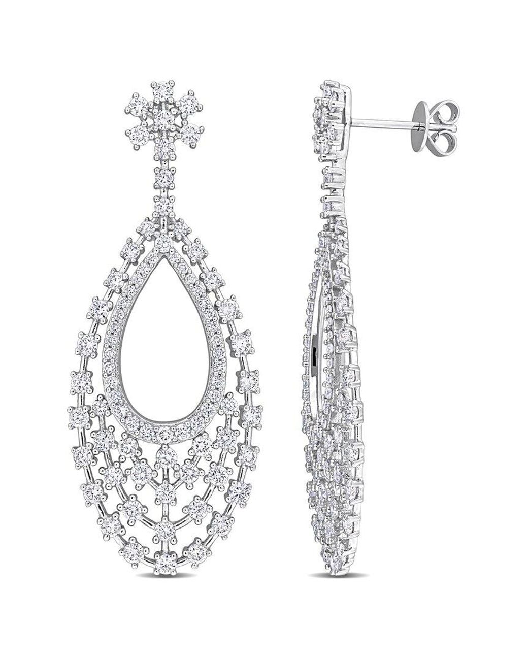 Rina Limor White 14k 3.22 Ct. Tw. Diamond Drop Earrings
