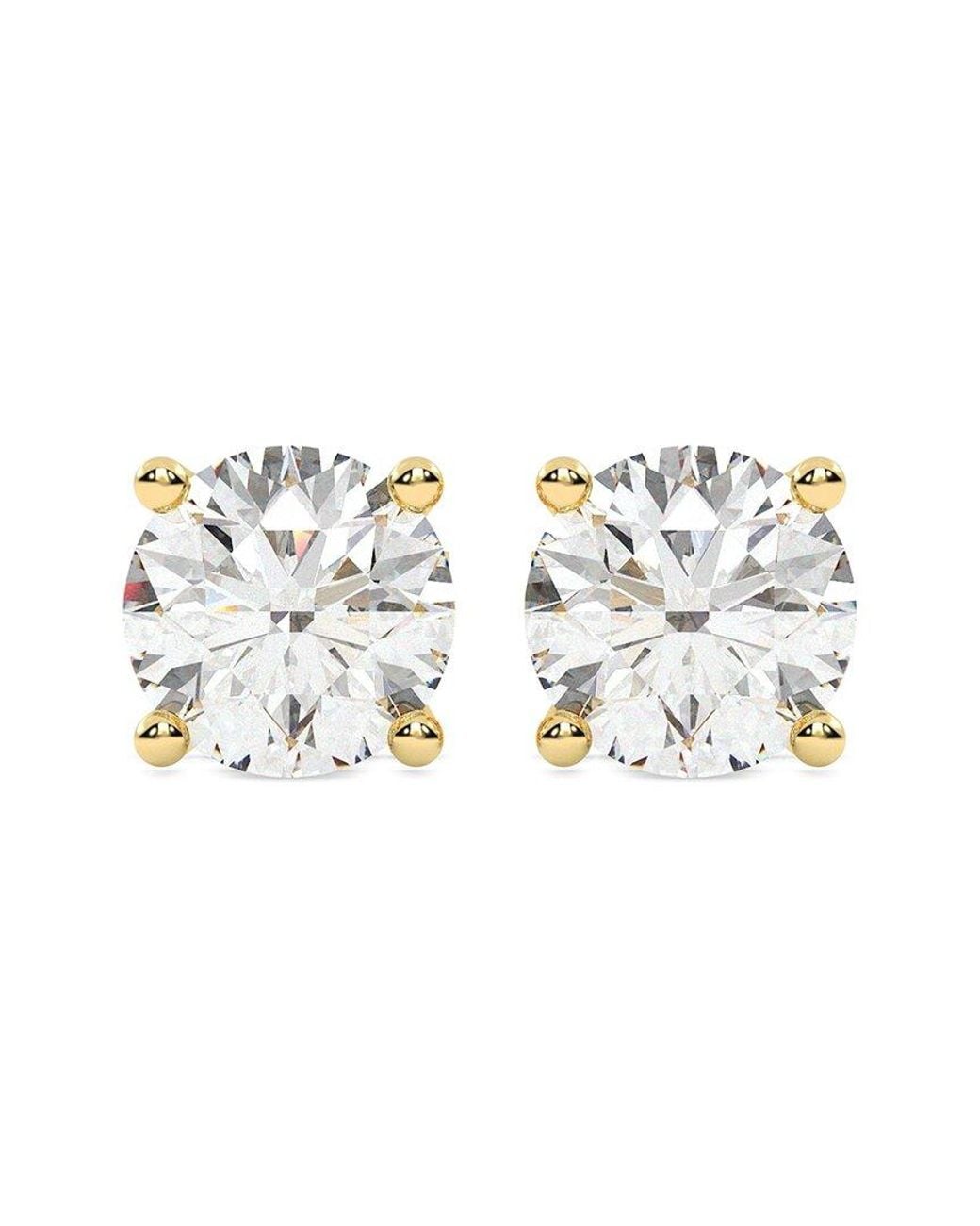 Lab Grown Diamonds Metallic 14K 4.00 Ct. Tw. Lab-Grown Diamond Stud Earrings