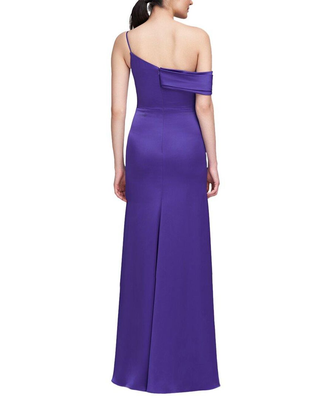 THEIA Purple Alaina One Shoulder Gown