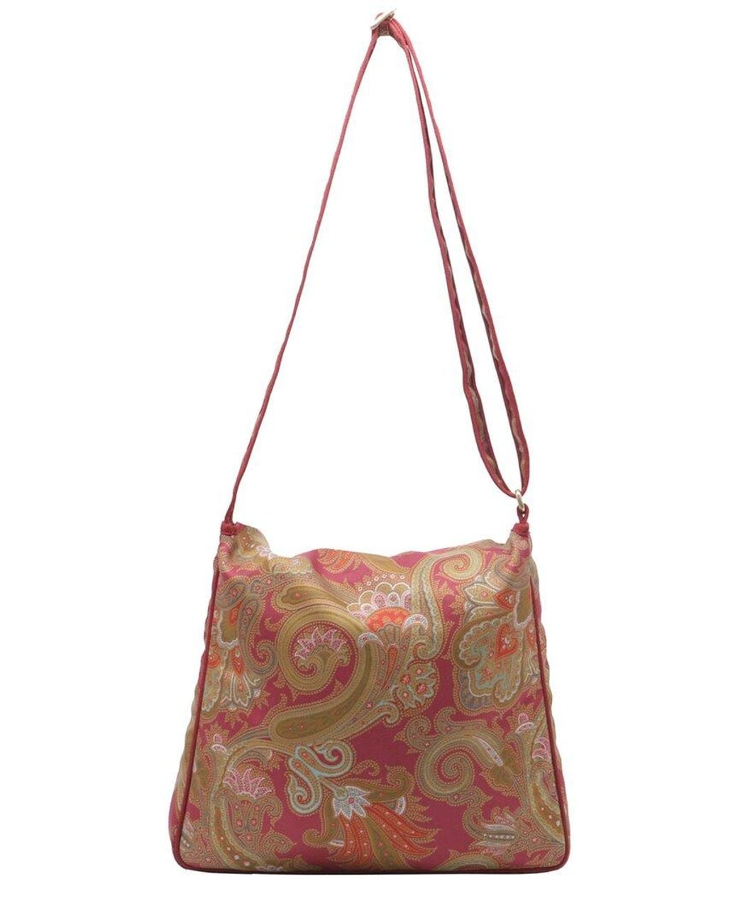 Etro Red Paisley-print Flap Crossbody Bag (authentic Pre-loved)
