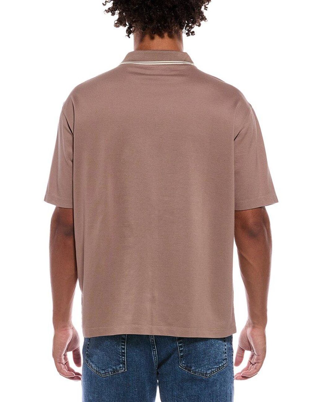 FRAME Blue Light Pique Polo Shirt for men