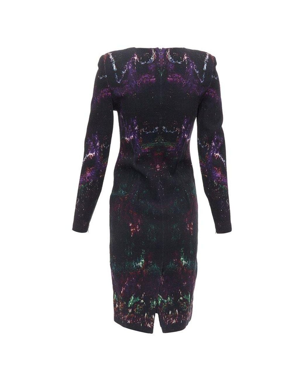 McQueen Blue 2014 Wool Feather Dress, Size It (Authentic Pre-Loved)