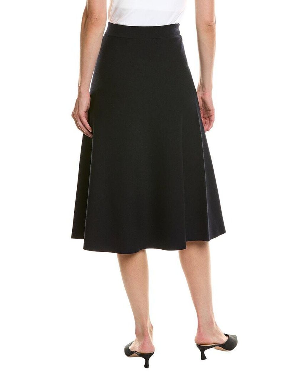 Max Mara Black Studio Giusy Midi Skirt