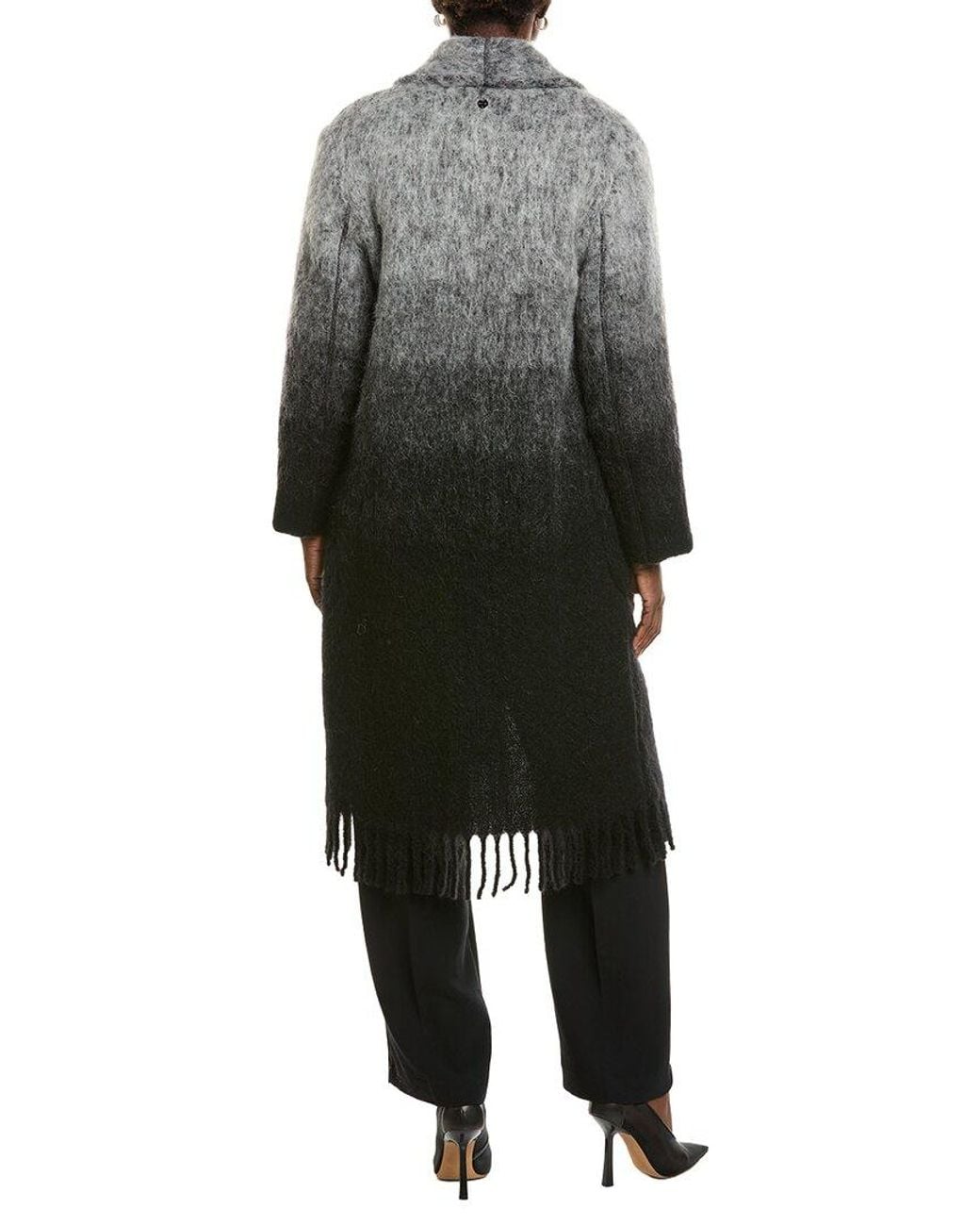 Marc Cain Black Mohair, Wool, & Alpaca-Blend Coat