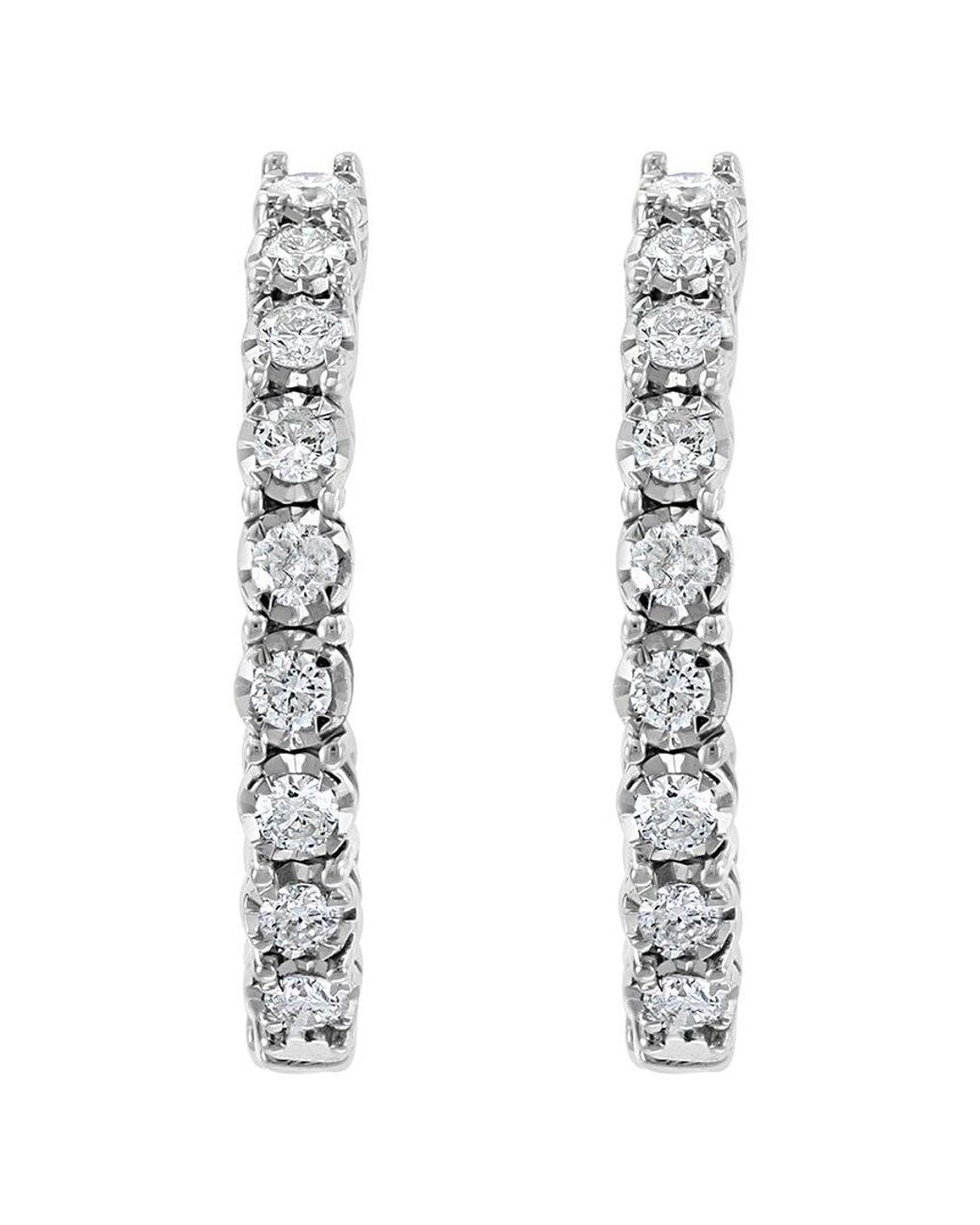 Effy Fine Jewelry White 14K 0.88 Ct. Tw. Diamond Earrings