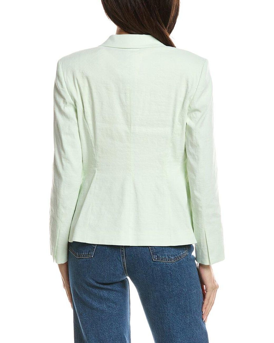 Theory Gray Linen-Blend 3-Button Jacket