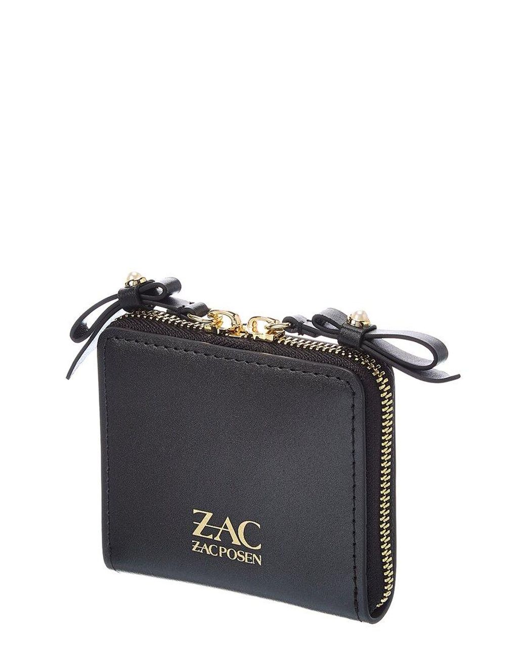Womens Accessories Wallets and cardholders Grey Zac Posen Zac Eartha Pearl Lady Zipped Small Leather Wallet in Grey 