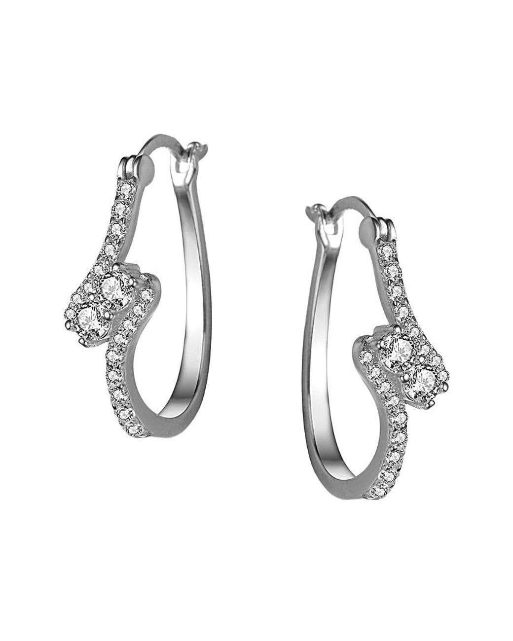 Genevive Jewelry Metallic Silver Drop Earrings