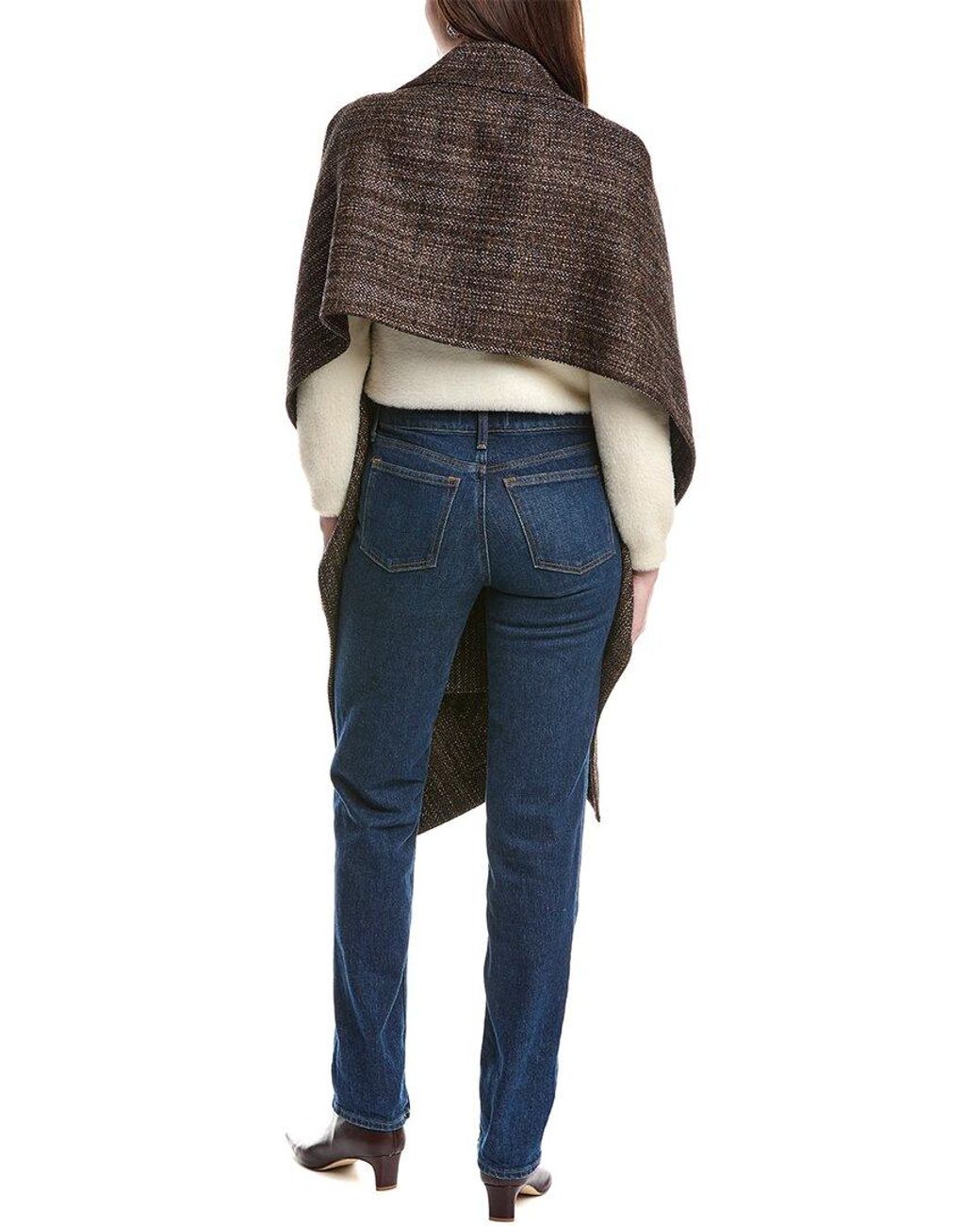 Fendi Black Wool & Alpaca-Blend Cloak