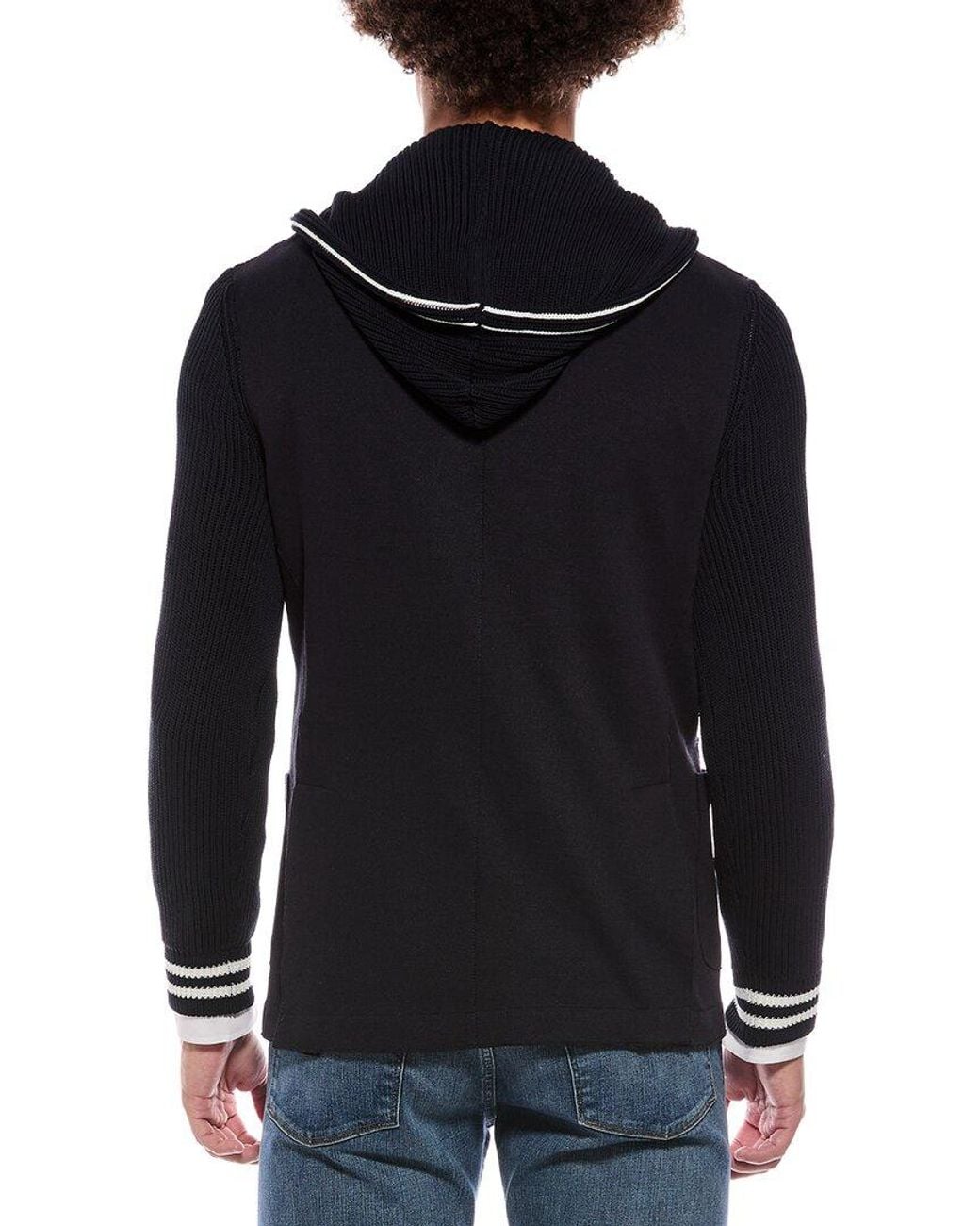 Eleventy Blue English Rib Bib Jacket for men