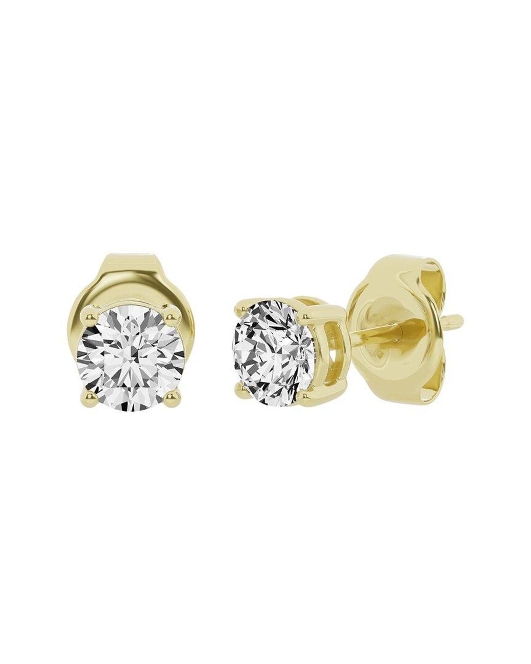 Lab Grown Diamonds Metallic 14K 1.50 Ct. Tw. Lab-Grown Diamond Studs
