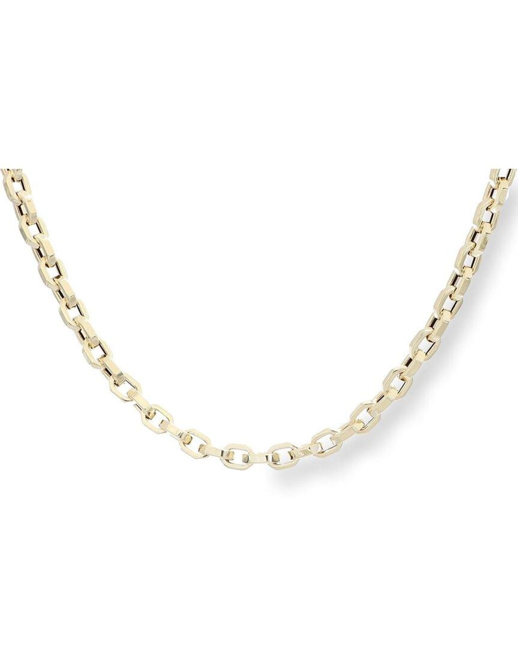 Italian Gold Metallic 14K Geo Forzatina Necklace