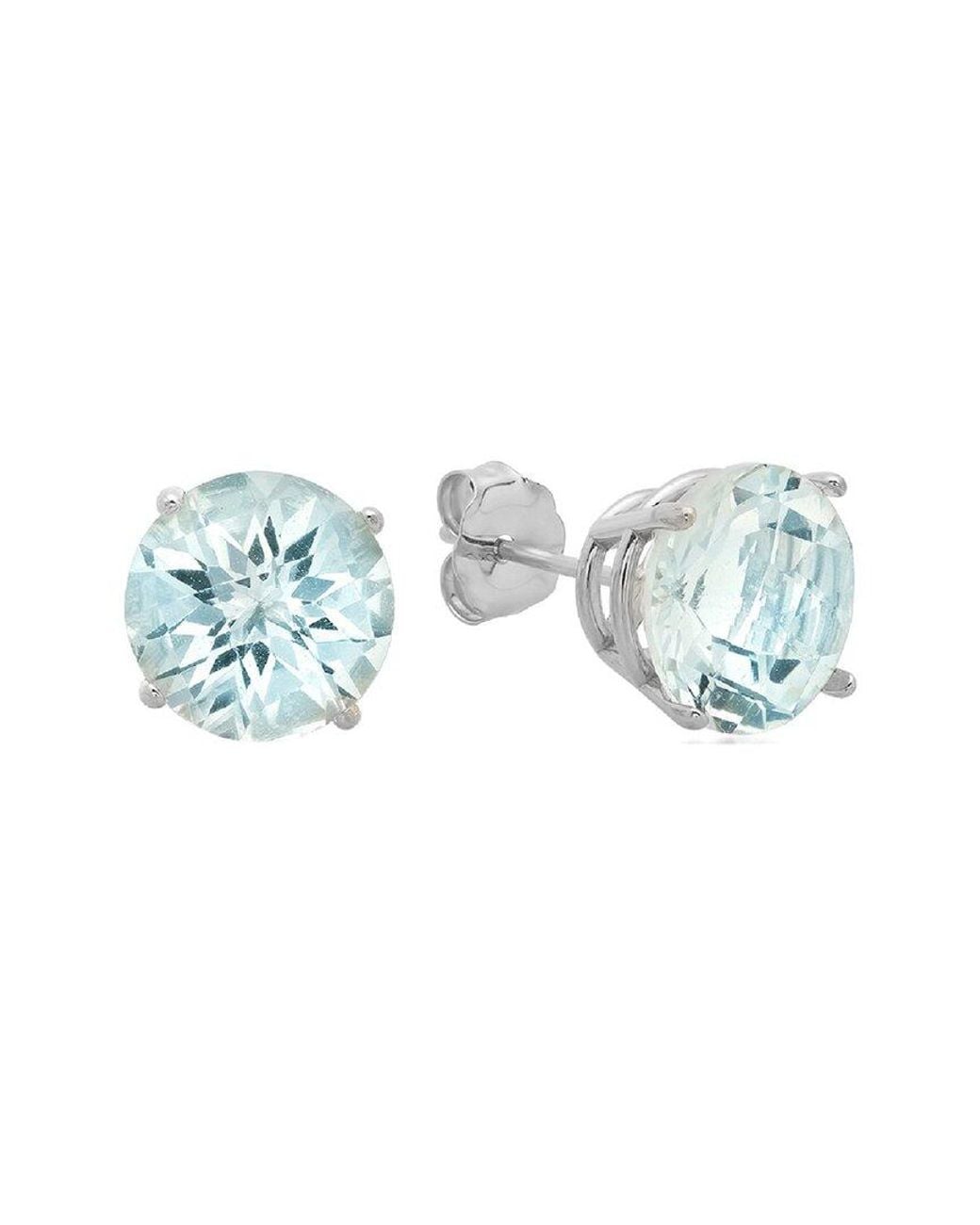 MaxColor Blue 10k 3.60 Ct. Tw. Aquamarine Studs