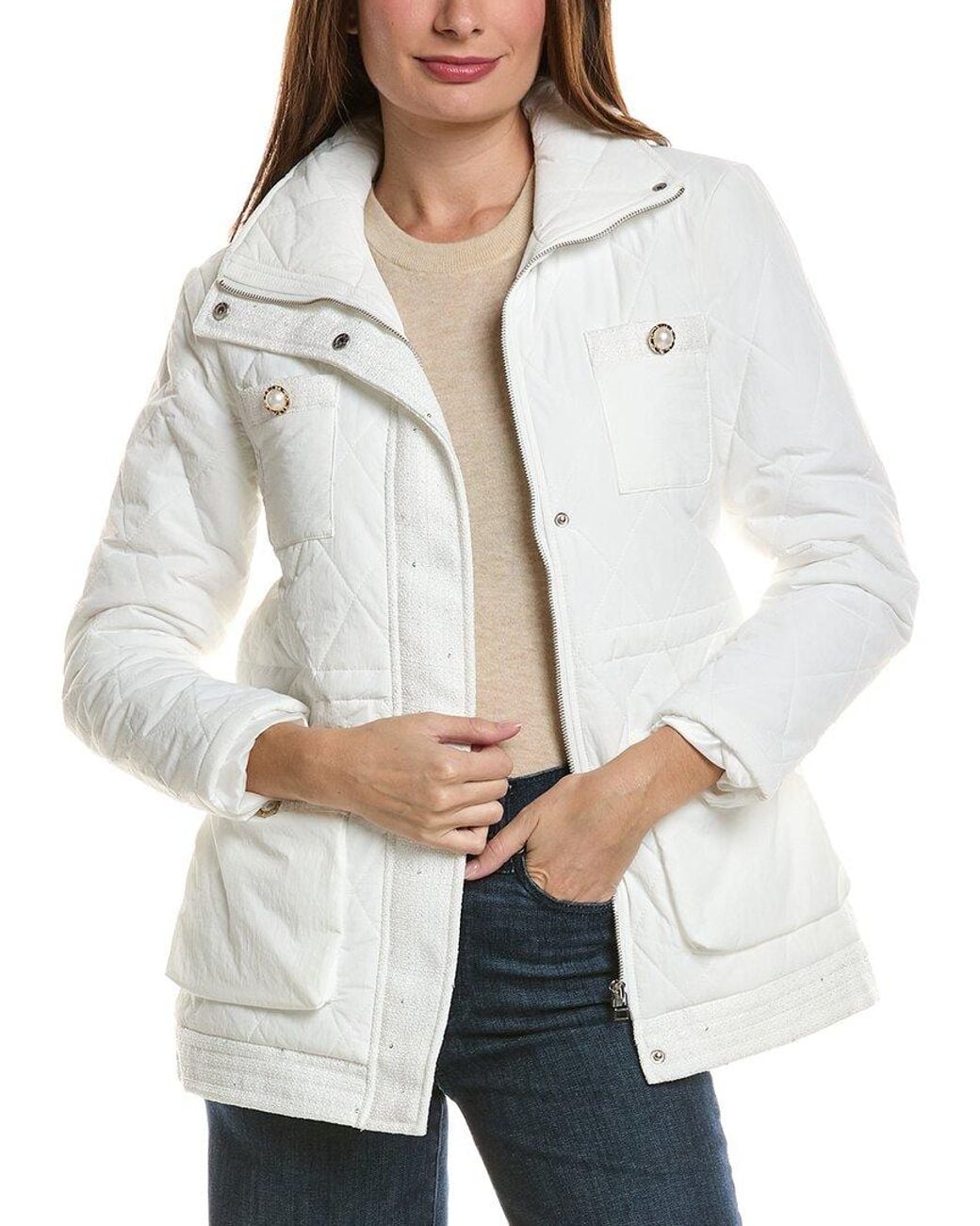 Pascale La Mode Gray Quilted Short Jacket