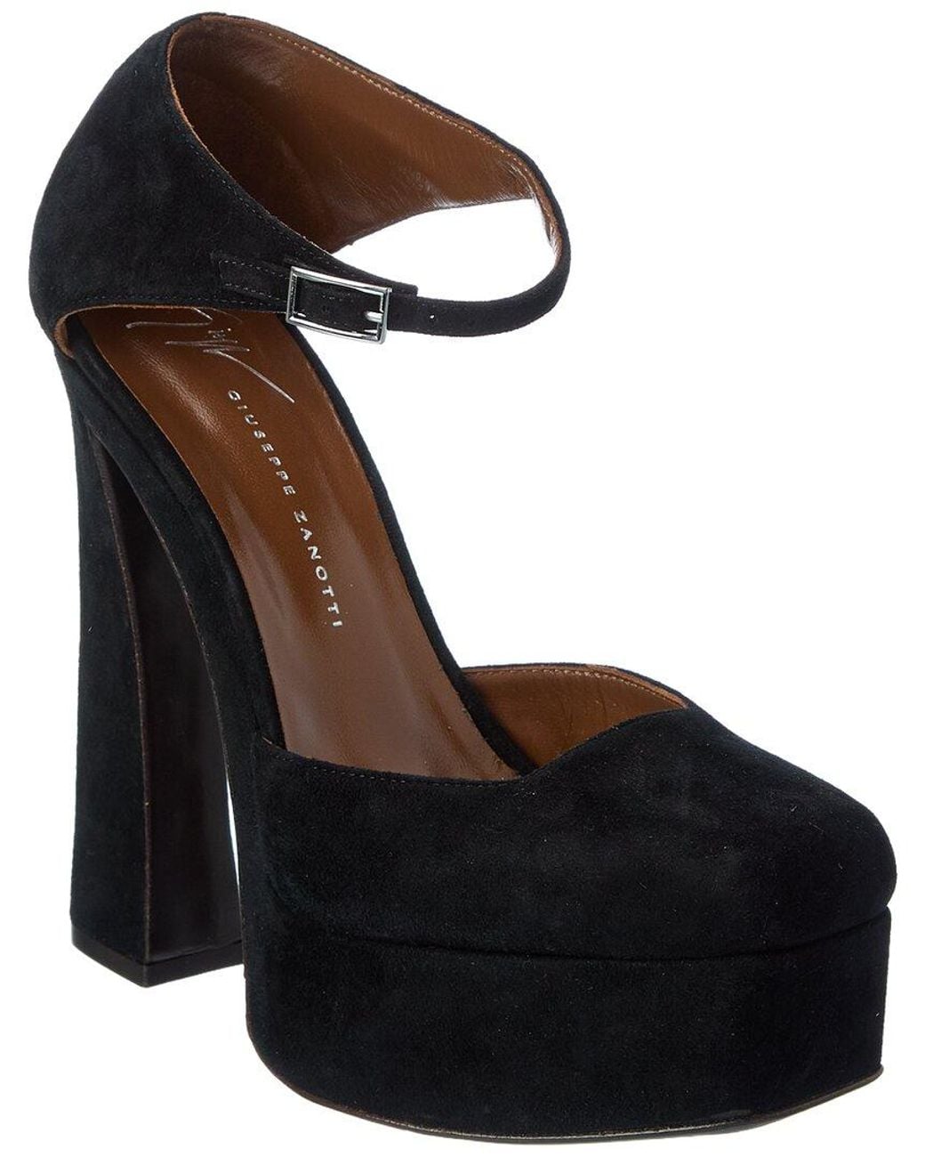 Giuseppe Zanotti Black Caso 100 Suede Platform Pump