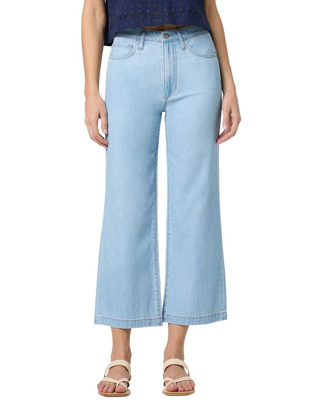 Joe's Jeans Blue Chambray High Rise Wide Leg Crop Jean