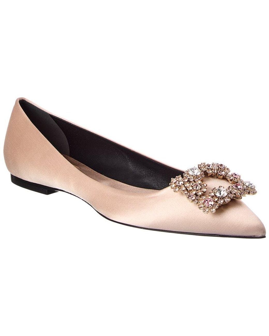 Roger Vivier Pink Satin Flat