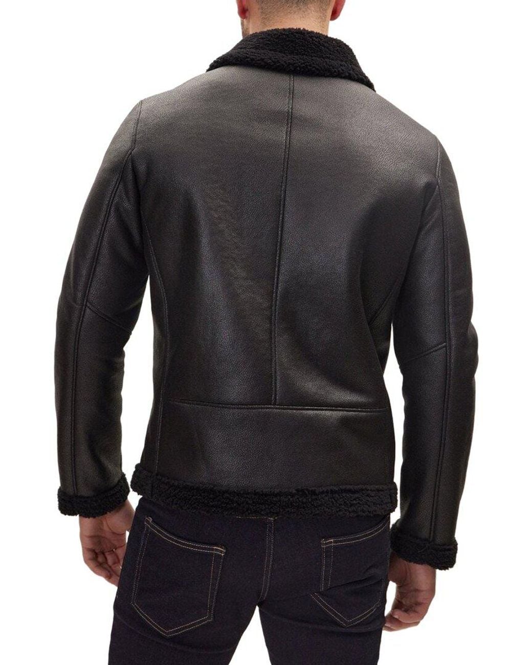 Ron Tomson Black Bomber Jacket for men