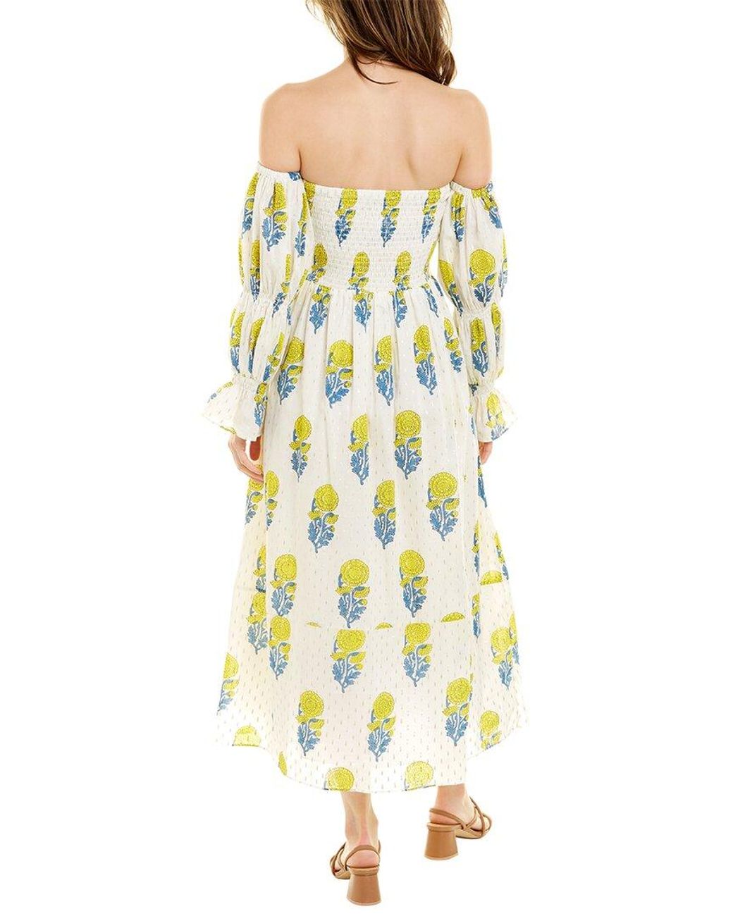 Ash Yellow Saira Midi Dress