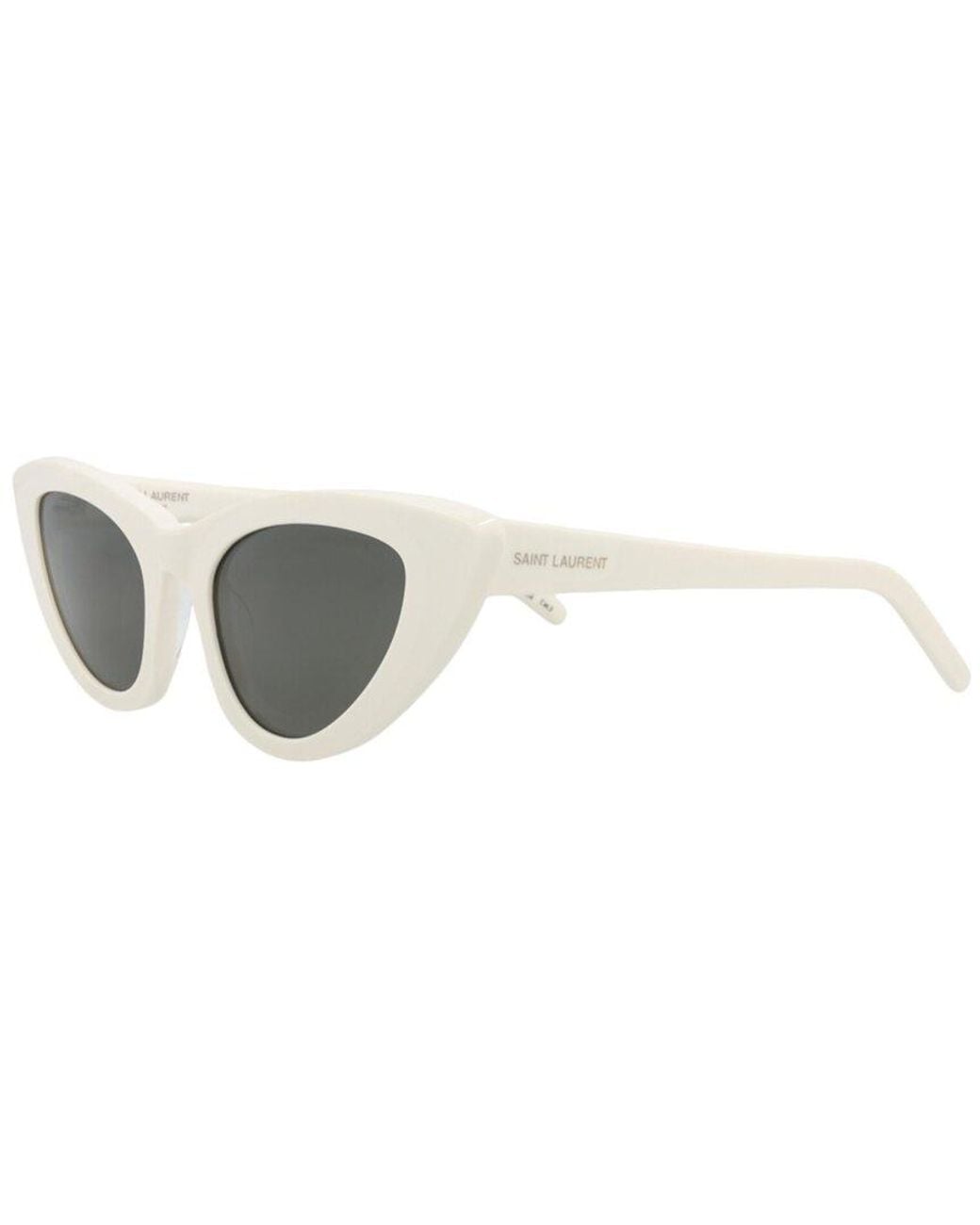 Saint Laurent White Sl213Lily 52Mm Sunglasses