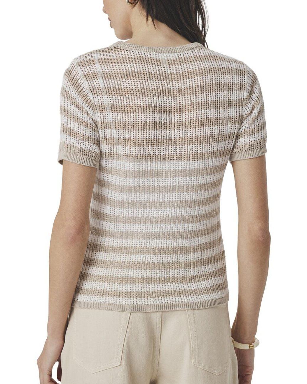 Splendid Gray Yasmine Linen-Blend Sweater