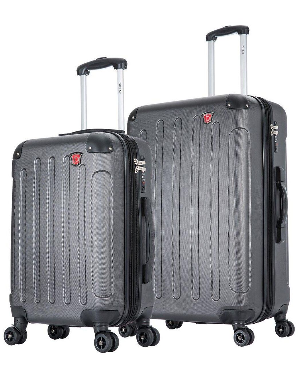 DUKAP Intely 2pc Hardside Luggage Set in Gray Lyst