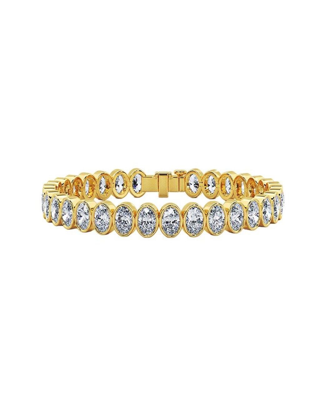 Lab Grown Diamonds Metallic 14K 16.50 Ct. Tw. Lab-Grown Diamond Tennis Bracelet