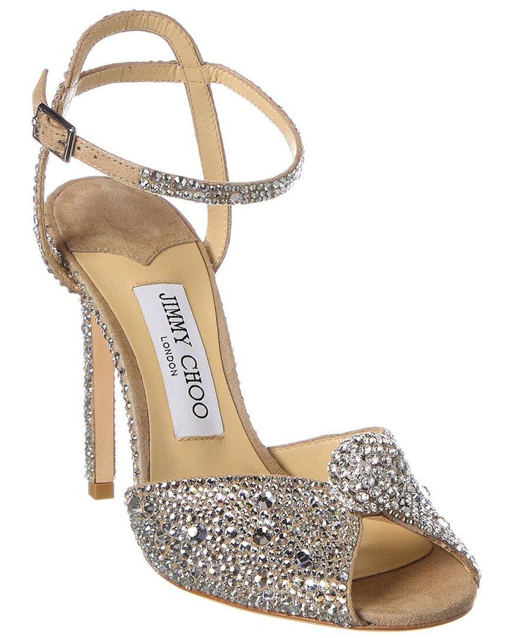 jimmy choo sacora shimmery glitter cocktail sandals