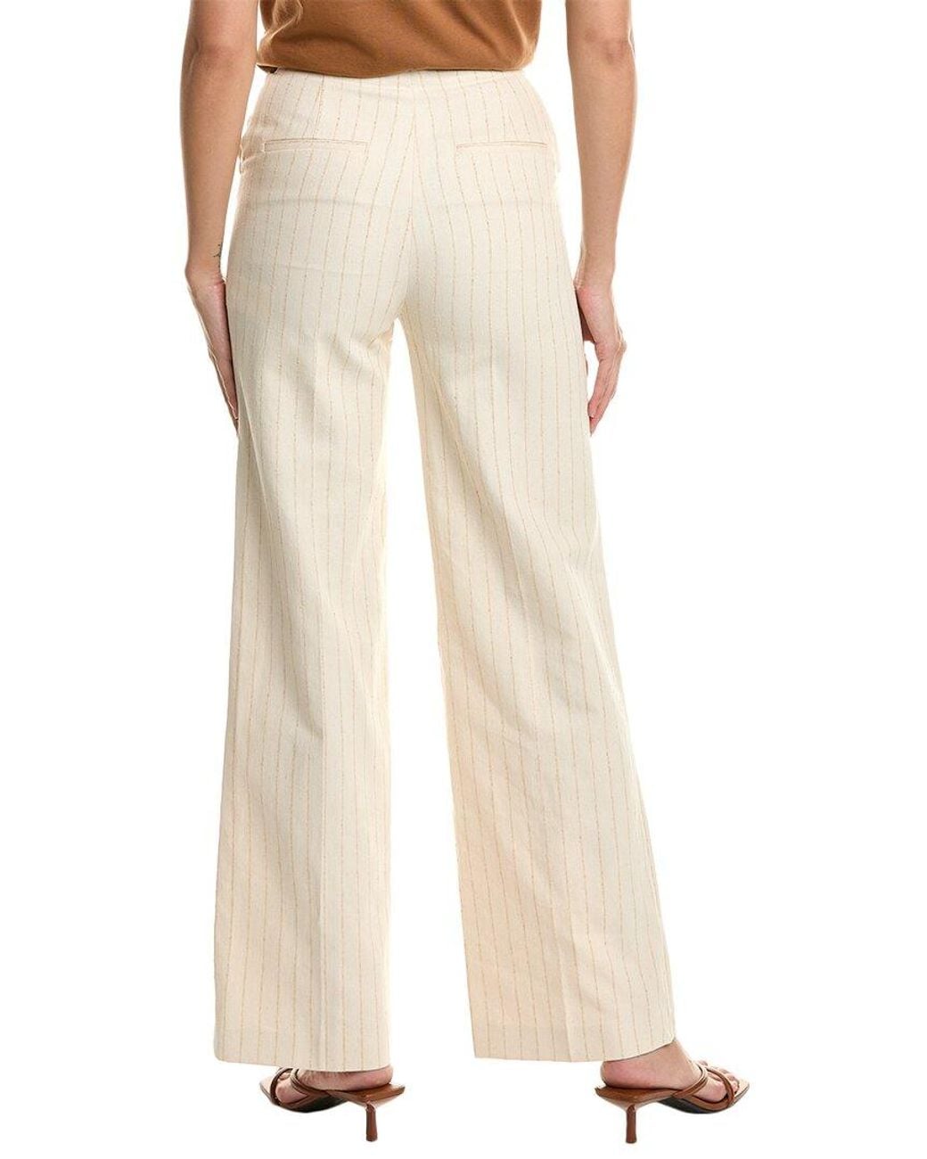 Vanessa Bruno Natural Bertrand Linen-Blend Trouser