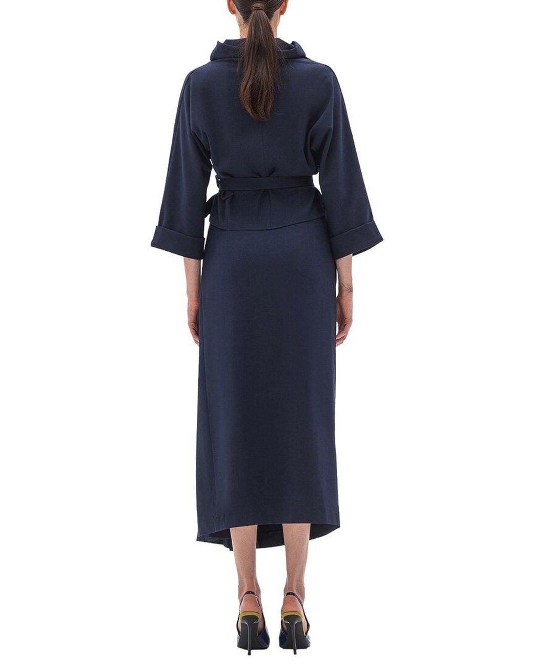 BGL Blue 2Pc Blouse & Skirt Set