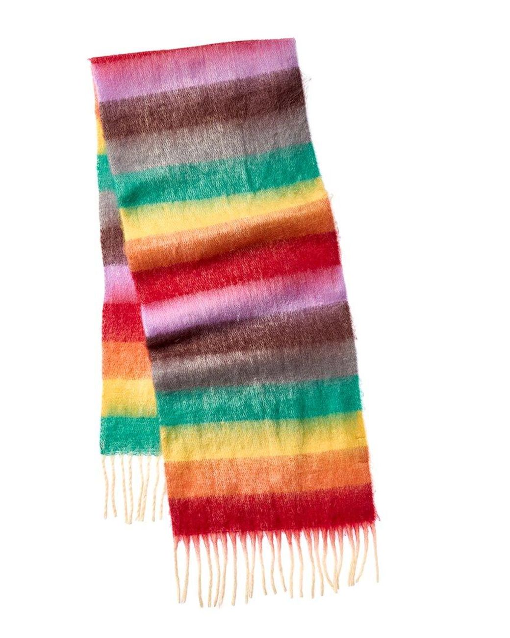 La Fiorentina Red Plush Fringe Scarf