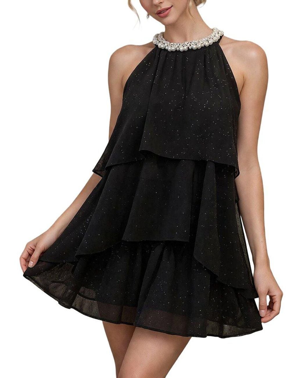 Ariele Tesoro Black Mini Dress