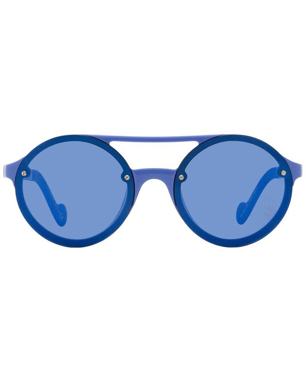 Moncler Blue Ml0064 53Mm Sunglasses