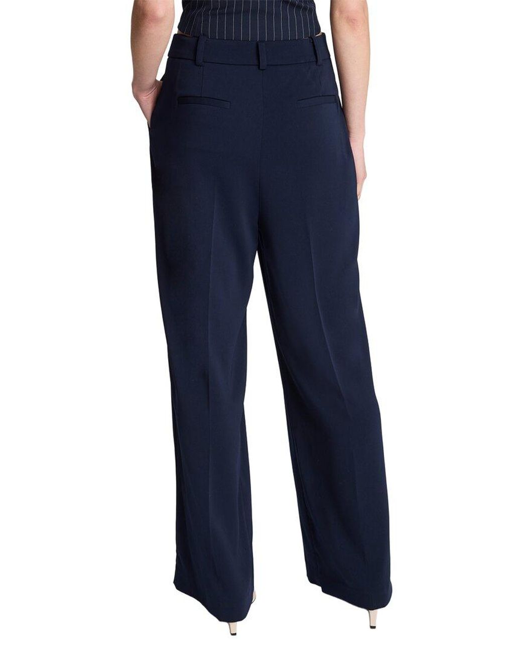 Kenneth Cole Blue High Rise Wide Leg Pant