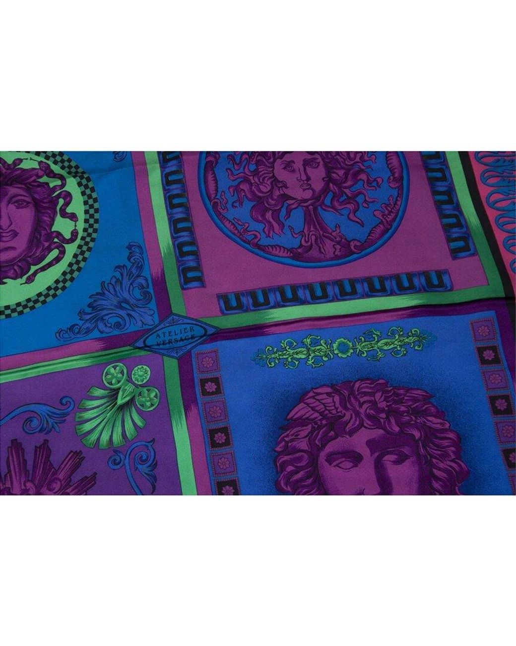Versace Blue Medusa Scarf (authentic Pre-loved)