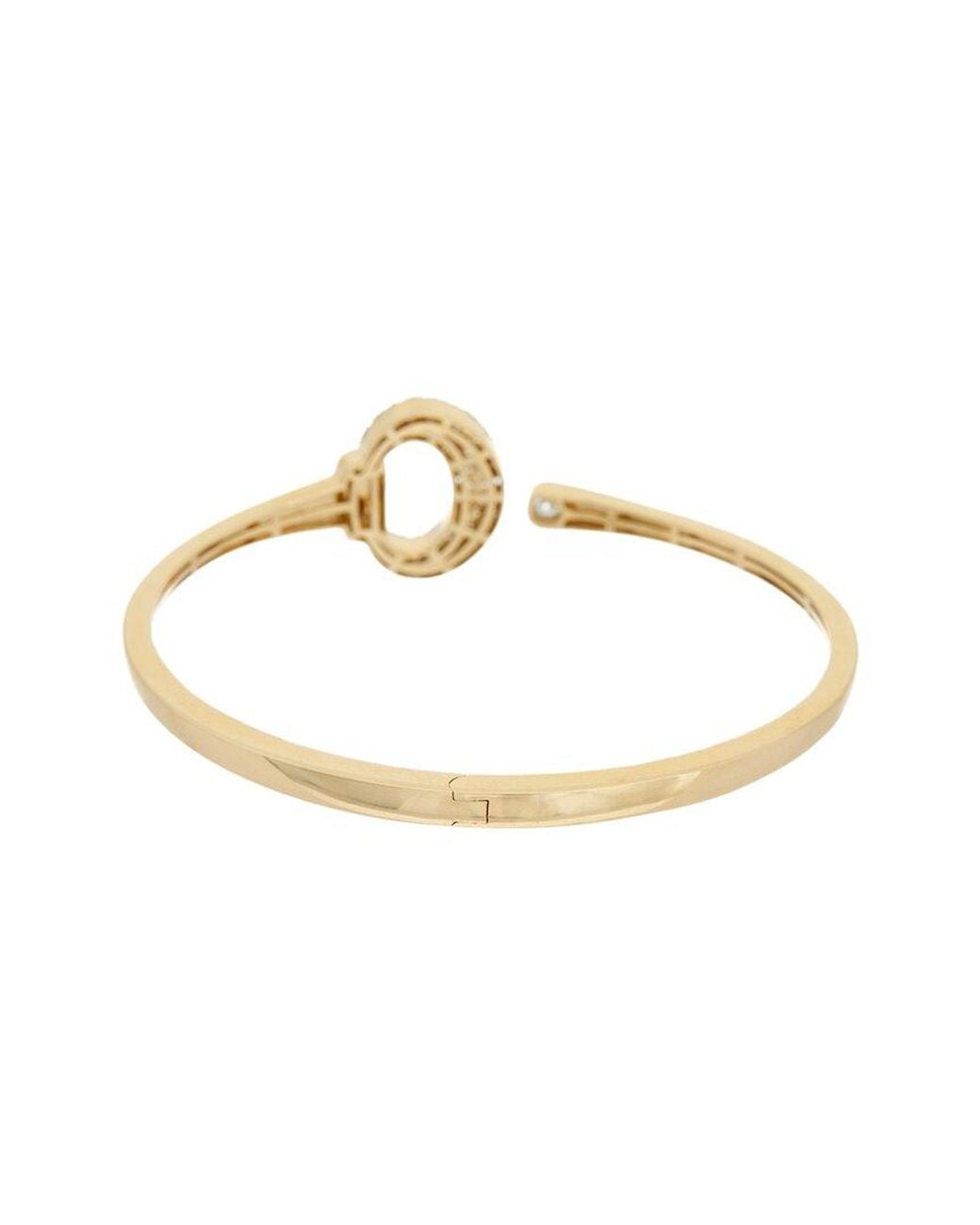 Maitre De Diamant White 14K 0.77 Ct. Tw. Lab-Grown Diamond Buckle Bangle Bracelet