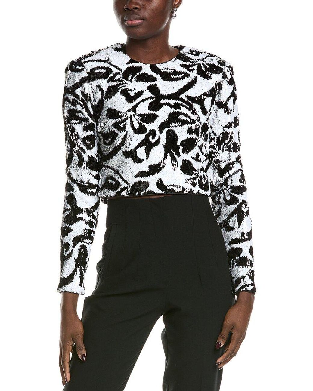 Toccin Black Anaya Sequin Top