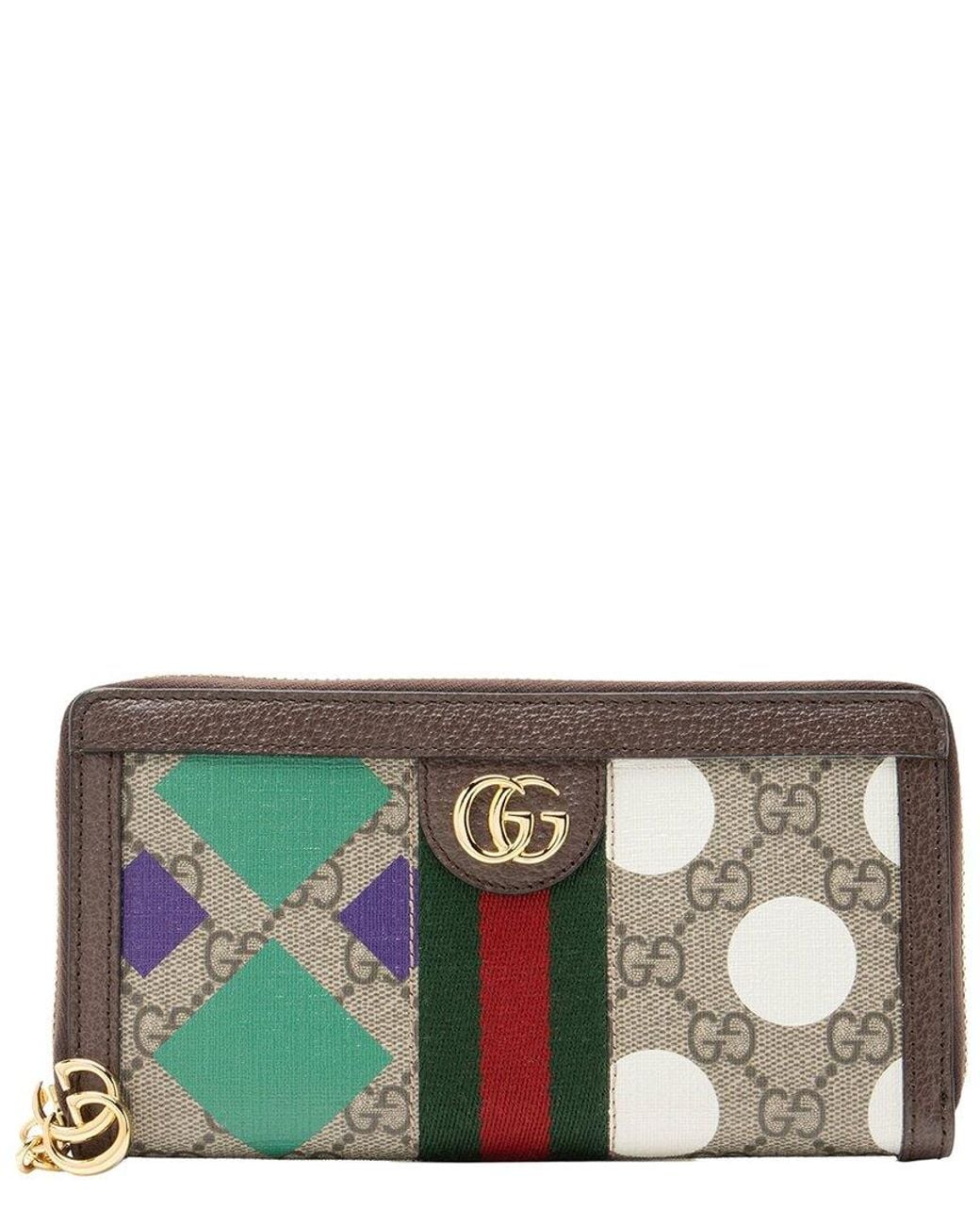 Gucci Multicolor Gg Supreme Canvas Centum Ophidia Zip Around Wallet (Authentic Pre- Loved)