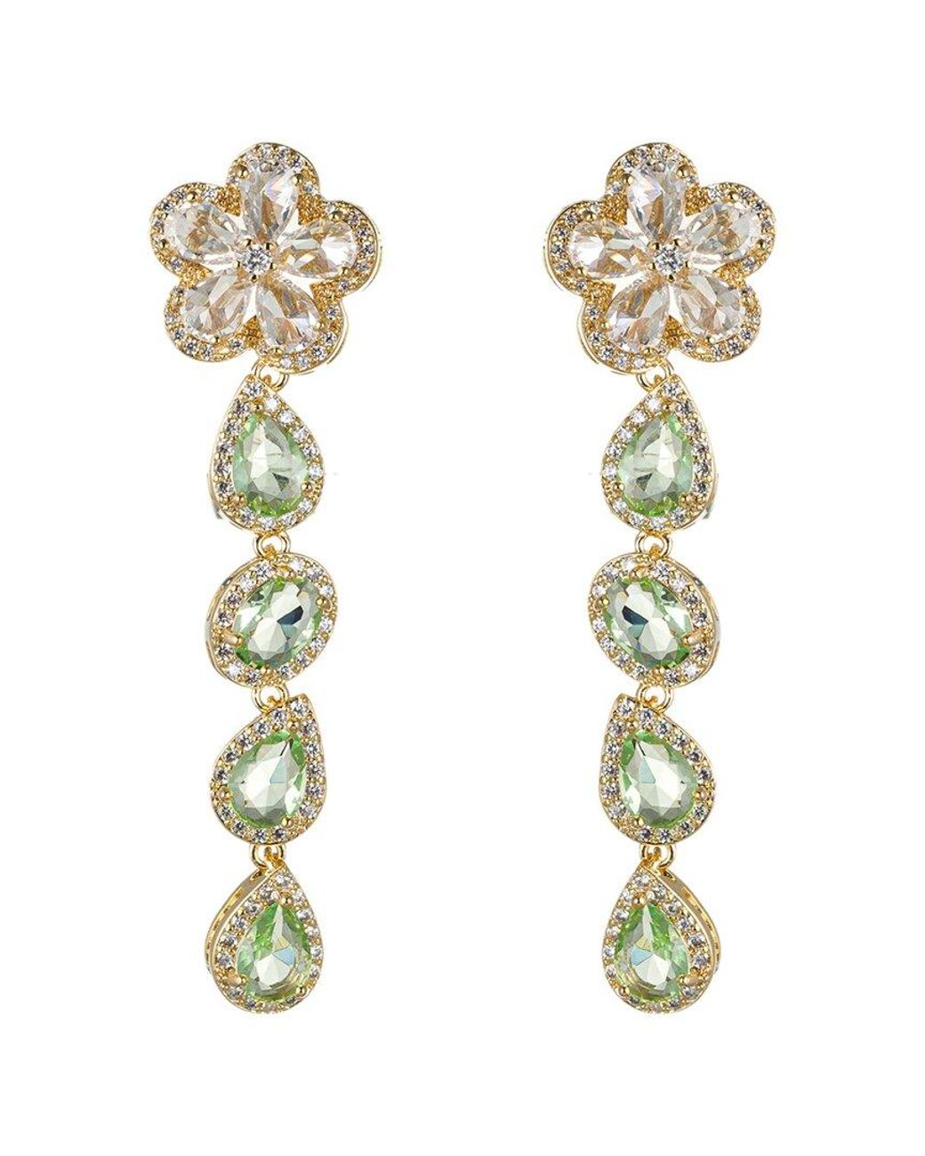Eye Candy LA Metallic Cz Leila Drop Earrings