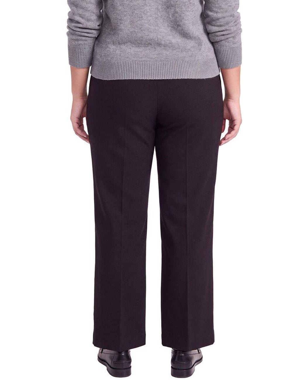 Jones New York Black Plus Pull On Pintuck Trouser
