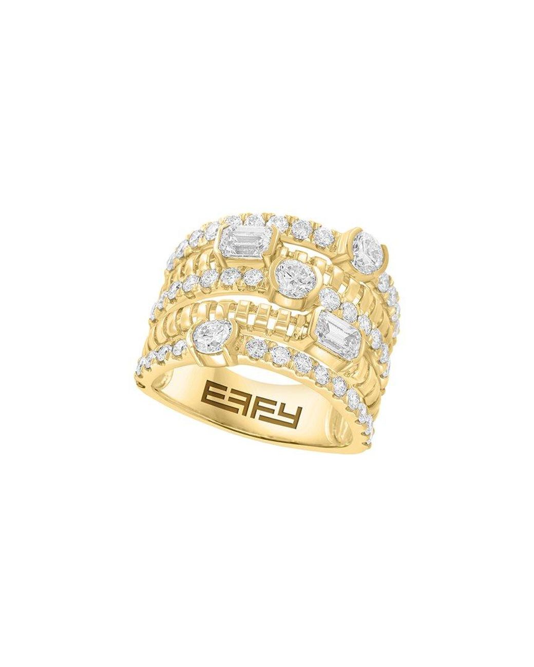 Effy Fine Jewelry Metallic 14K 2.13 Ct. Tw. Lab-Grown Diamond Ring
