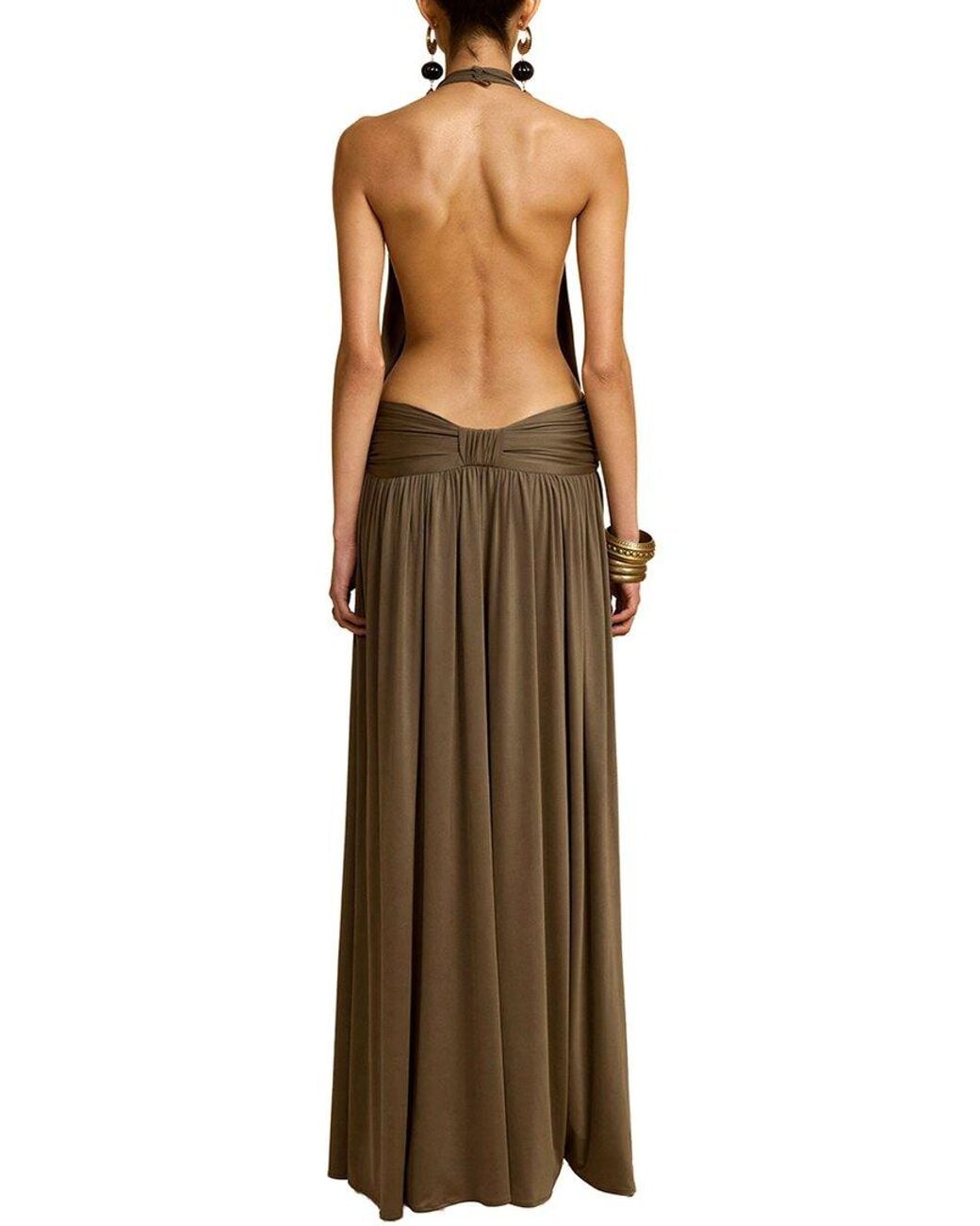 Dilireba Brown Maxi Dress