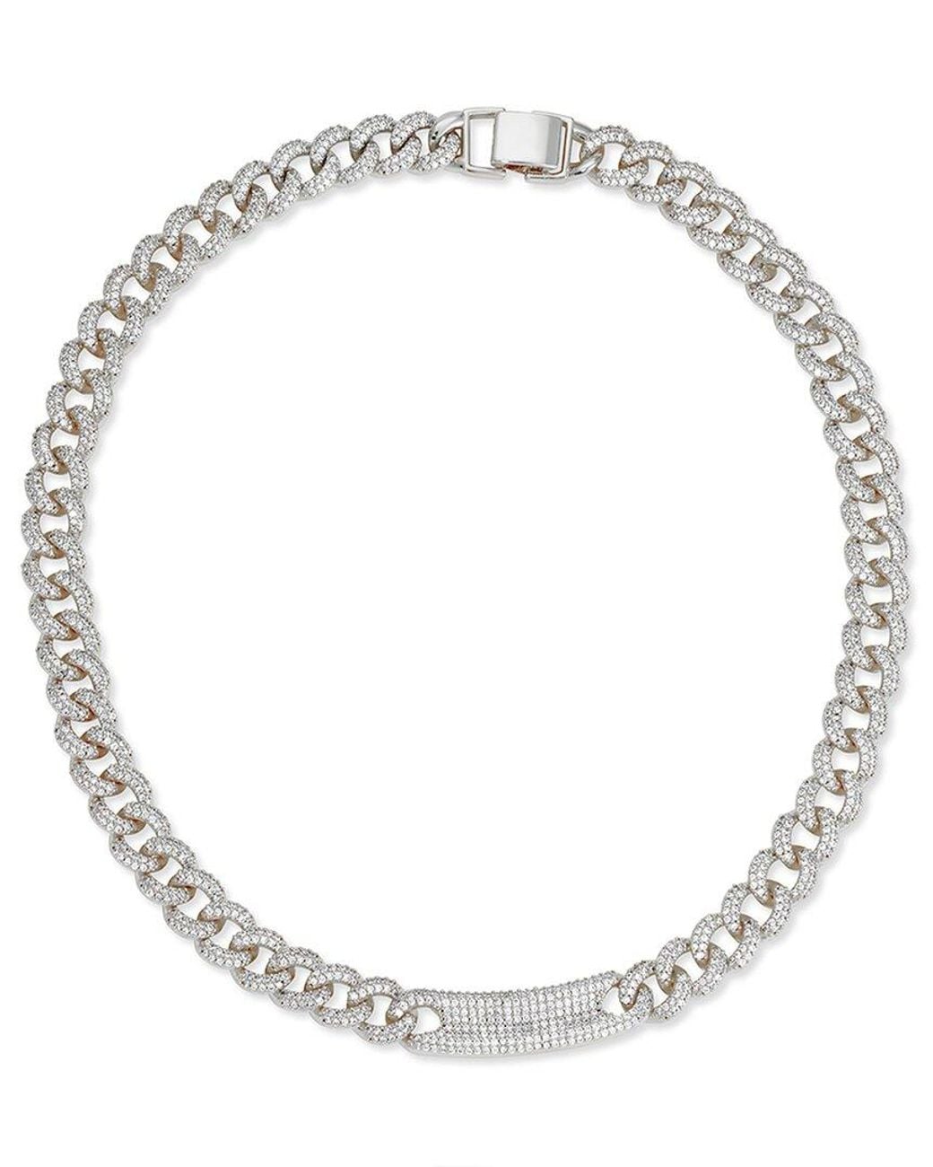 Eye Candy LA Metallic Cz Chain Necklace